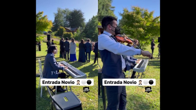 Cooperativa's tweet photo. [Video] ¡Fanático de verdad! Hincha de Colo Colo entró como novio usando de fondo el himno del club #CooperativaContigo https://t.co/yqVXnU14FA https://t.co/QSfzVrlZl5