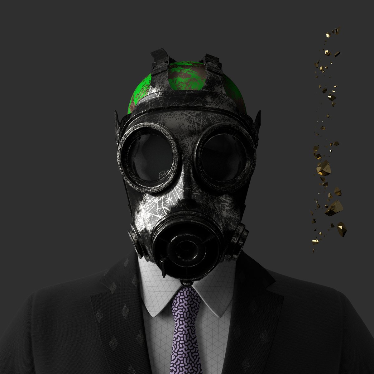 MRRC4100's tweet photo. @PA_1770 @psychanon Presenting PA#2285. Wish I could dress up in my usual suit with a midnight gas mask to go to work everyday 🤣

#NFTs #PsychedelicsAnonymous #PAfollowPA https://t.co/ZTfNta8iy5