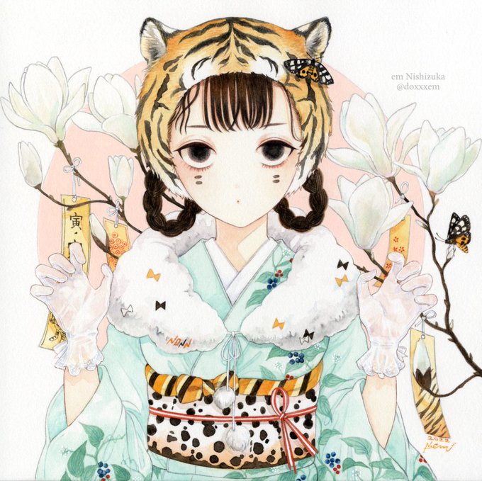 「gloves tiger print」 illustration images(Latest)