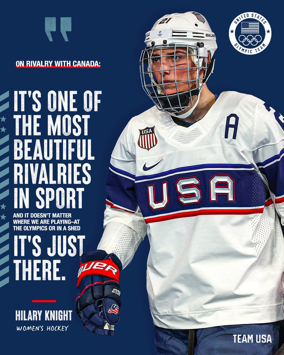 TeamUSA's tweet photo. The rivalry runs deep. #WinterOlympics https://t.co/MVLUt8C1My