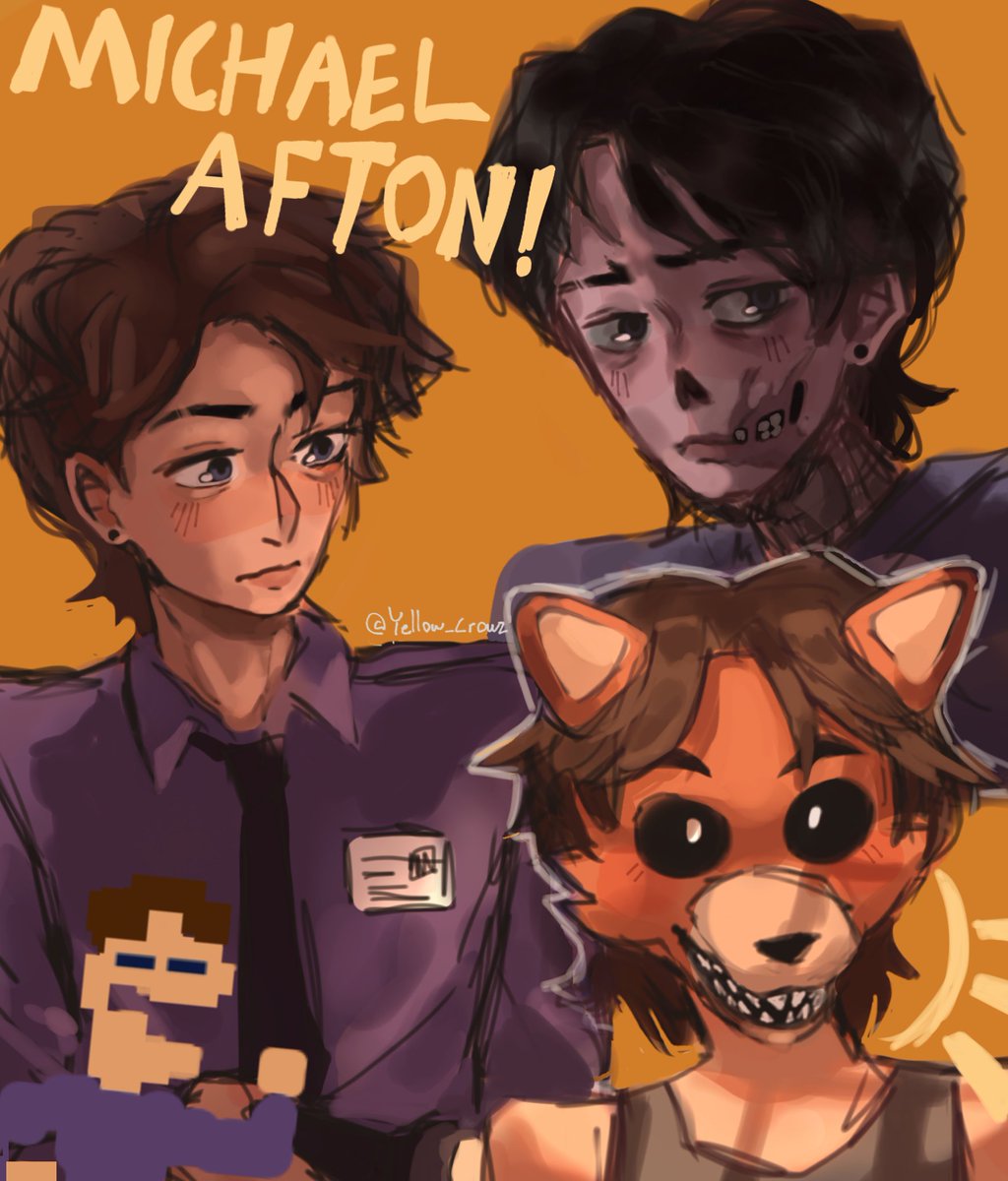Yellow_crowz's tweet photo. My rendition of Michael #michaelaftonfanart #michaelafton #fnaffanart #FNAF https://t.co/ZskLbzYQLN