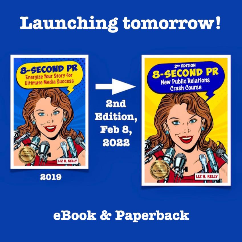 lizhkelly's tweet image. Preparing to Launch our New @8SecondPR 2nd Edition - tomorrow - it’s a New #PublicRelations Crash Course to help you magnify your brand story! You can Pre-Order kindle version now and/or wait for paperback tomorrow #publicitytips 8SecondPR.com