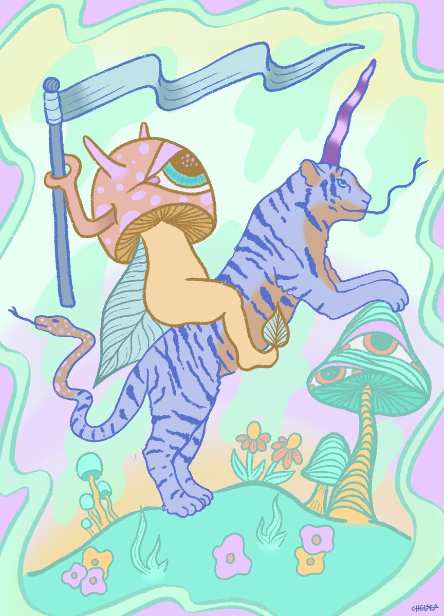 SerpentWeaver's tweet photo. Heading to the moon, where you headed? #illustration #procreate #digitalillustration https://t.co/zXk7PlB3Fg