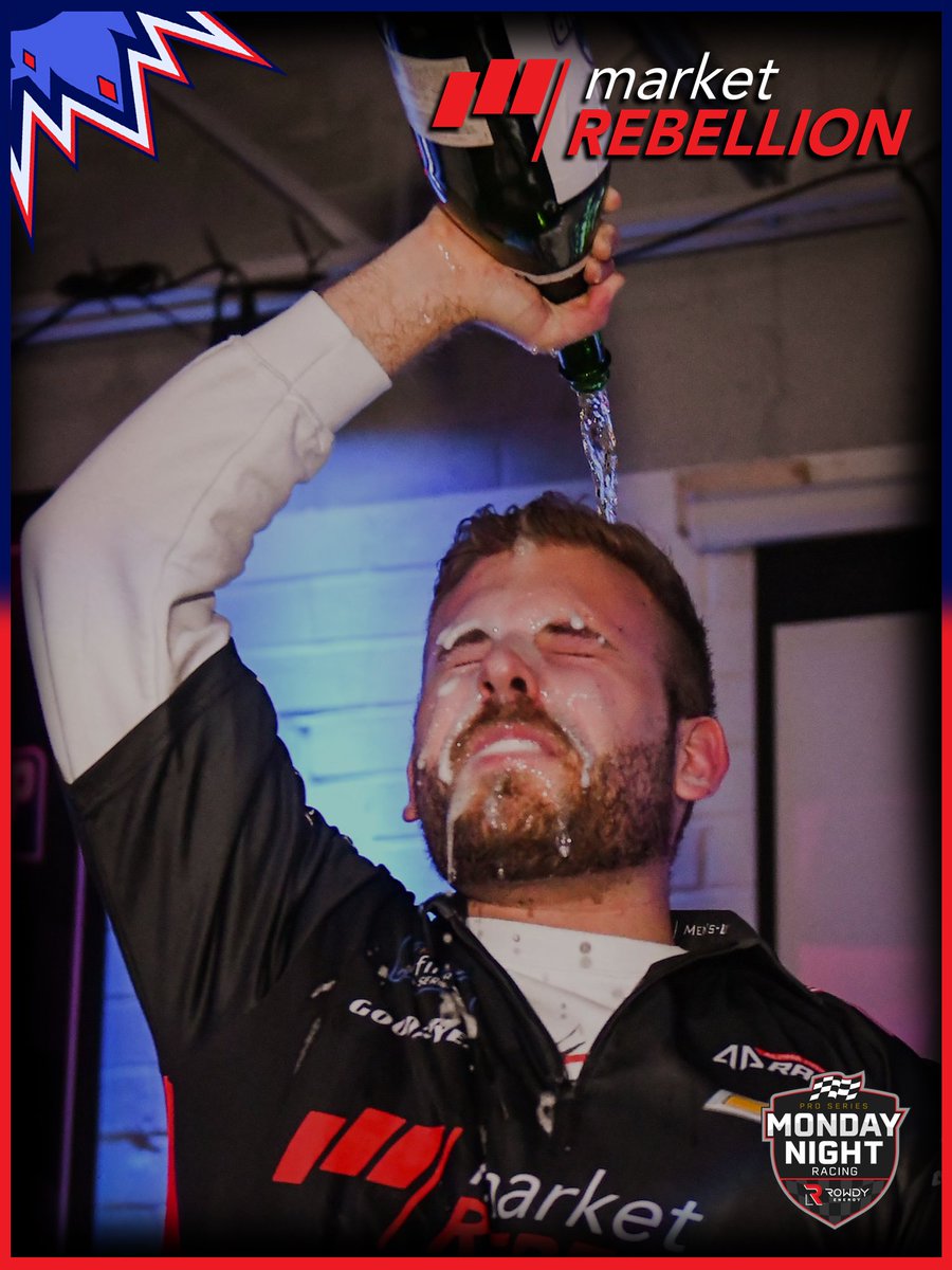 MonNightRacing's tweet photo. The sweet champagne of victory. @ACabot88 celebrates as the Monday Night Racing Champion. Thank you everyone who came out and made it such a special event. See everyone next season!

@MarketRebels | @iRacing | @carolinahubgg | @rowdyenergy https://t.co/dY1SMba1Dz