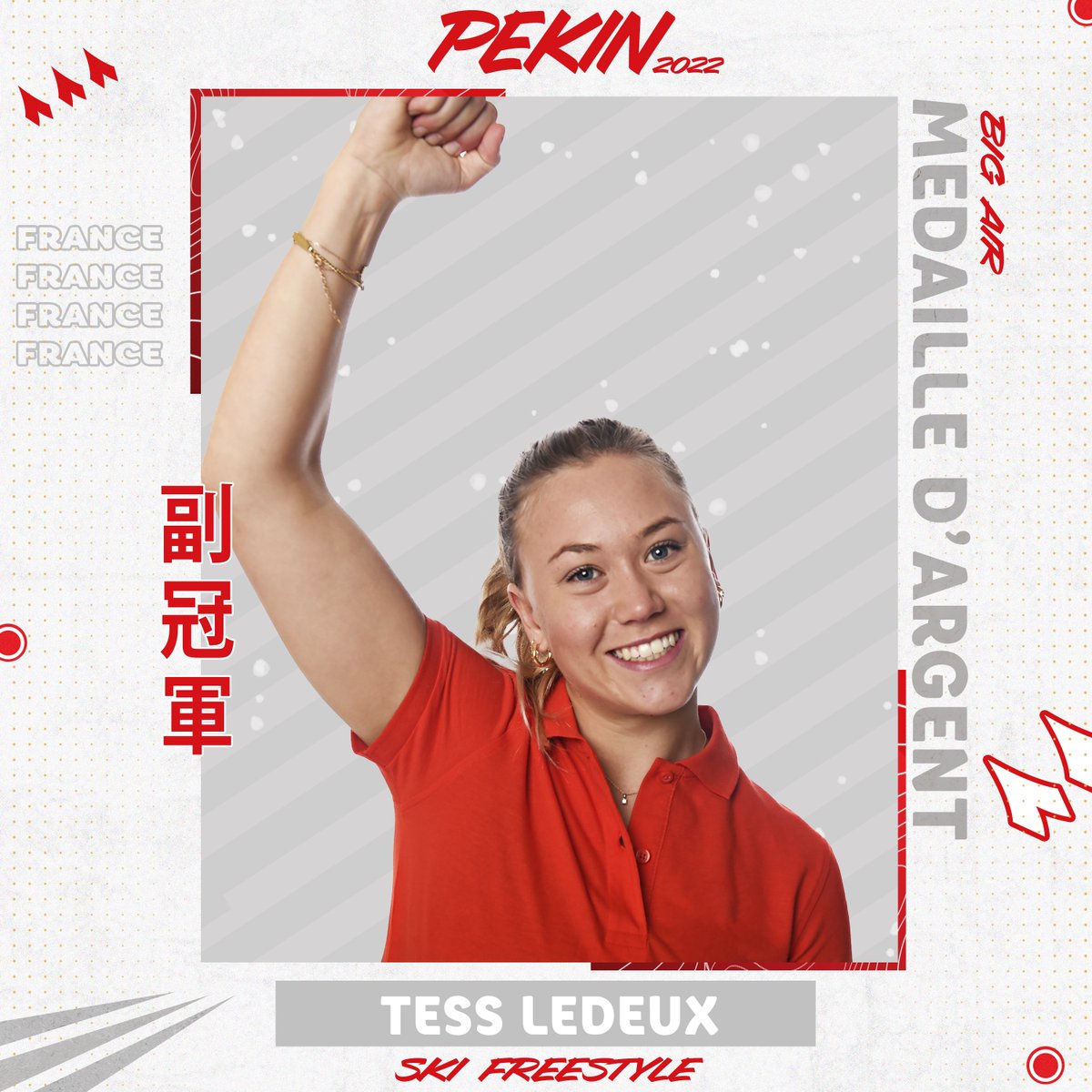 FedFranceSki's tweet image. VICE-CHAMPIONNE OLYMPIQUE ! 🥈👊

Médaille d'Argent pour 𝐓𝐞𝐬𝐬 𝐋𝐞𝐝𝐞𝐮𝐱 sur la première épreuve Big Air de l'histoire des Jeux Olympiques !
BRAVO 🇫🇷 

#Beijing2022