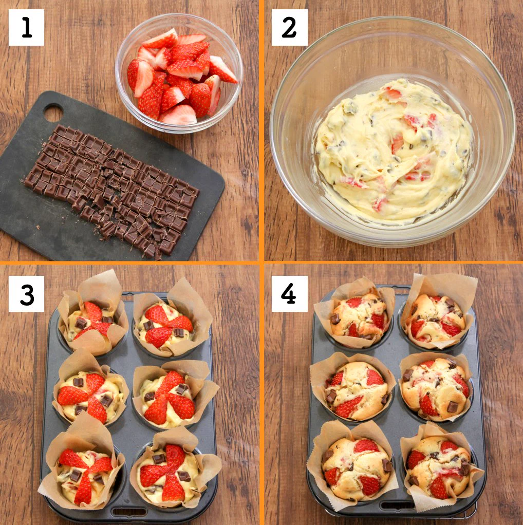 カフェで出てきそうな味を作れちゃう？！いちごやチョコを使った「マフィン」レシピ！