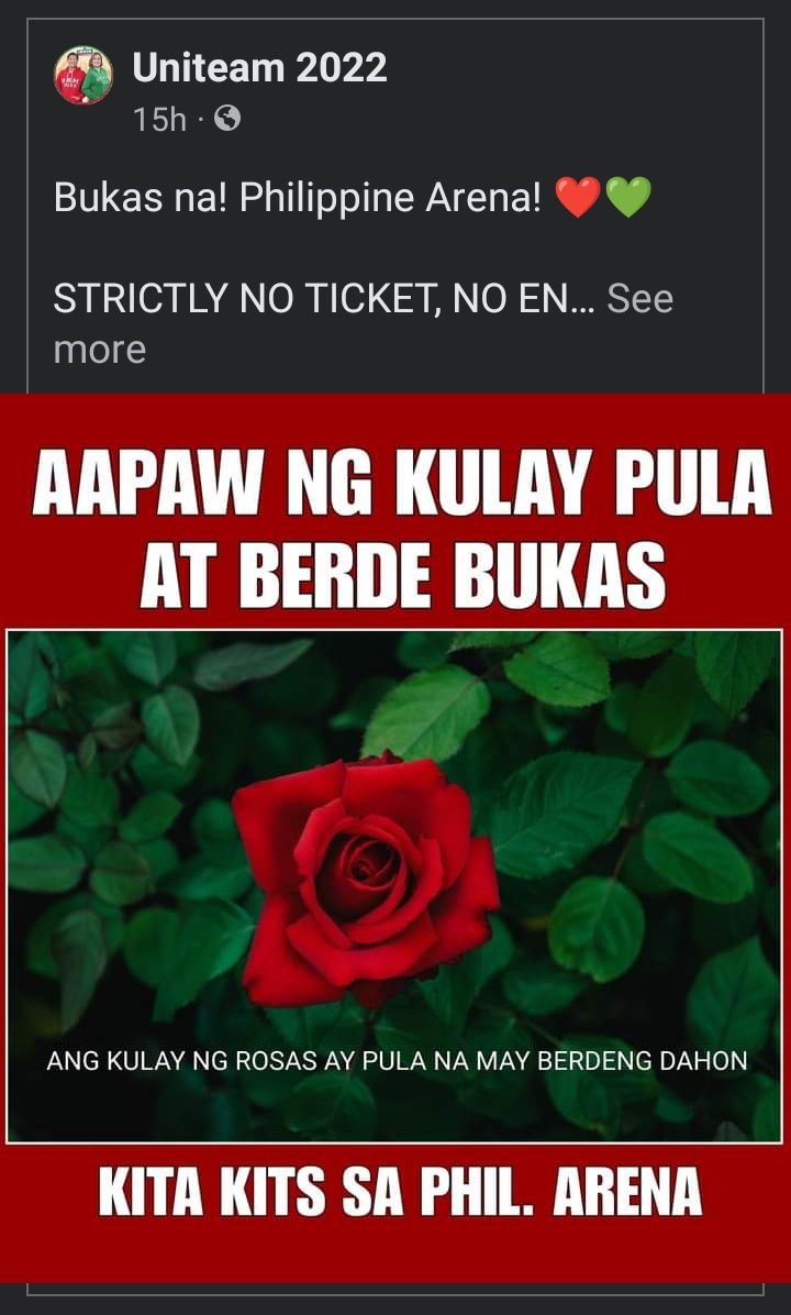 SidManila's tweet photo. Gaya-gaya. Pusta ko sampu, gusto nilang palabasin na mali ang slogan natin. Mga marcos-duterte fanatics, iba ang kahulugan ng #KulayRosasAngBukas (in English, 'pink is the color of the future') sa KULAY PULA ANG ROSAS (in english, 'red is the color of the rose'). https://t.co/KCR8FiNjeq