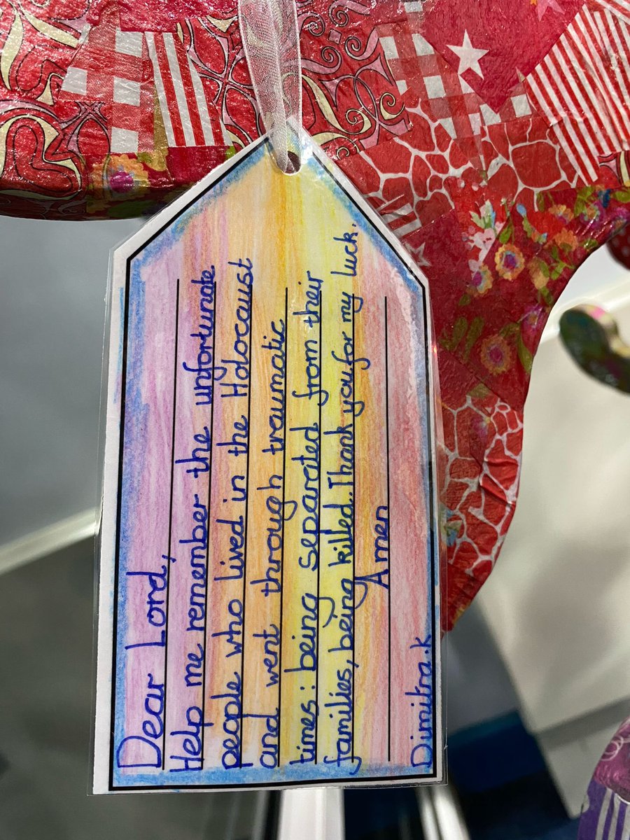 StAnnsRainhill's tweet photo. Stop to read the beautiful prayers on our Prayer Tree which followed on from Miss OโSheaโs powerful collective worship on Holocaust Memorial Day #HolocaustMemorialDay #CollectiveWorship #PrayerTree @the3saints @NW_LP https://t.co/BANZa10659