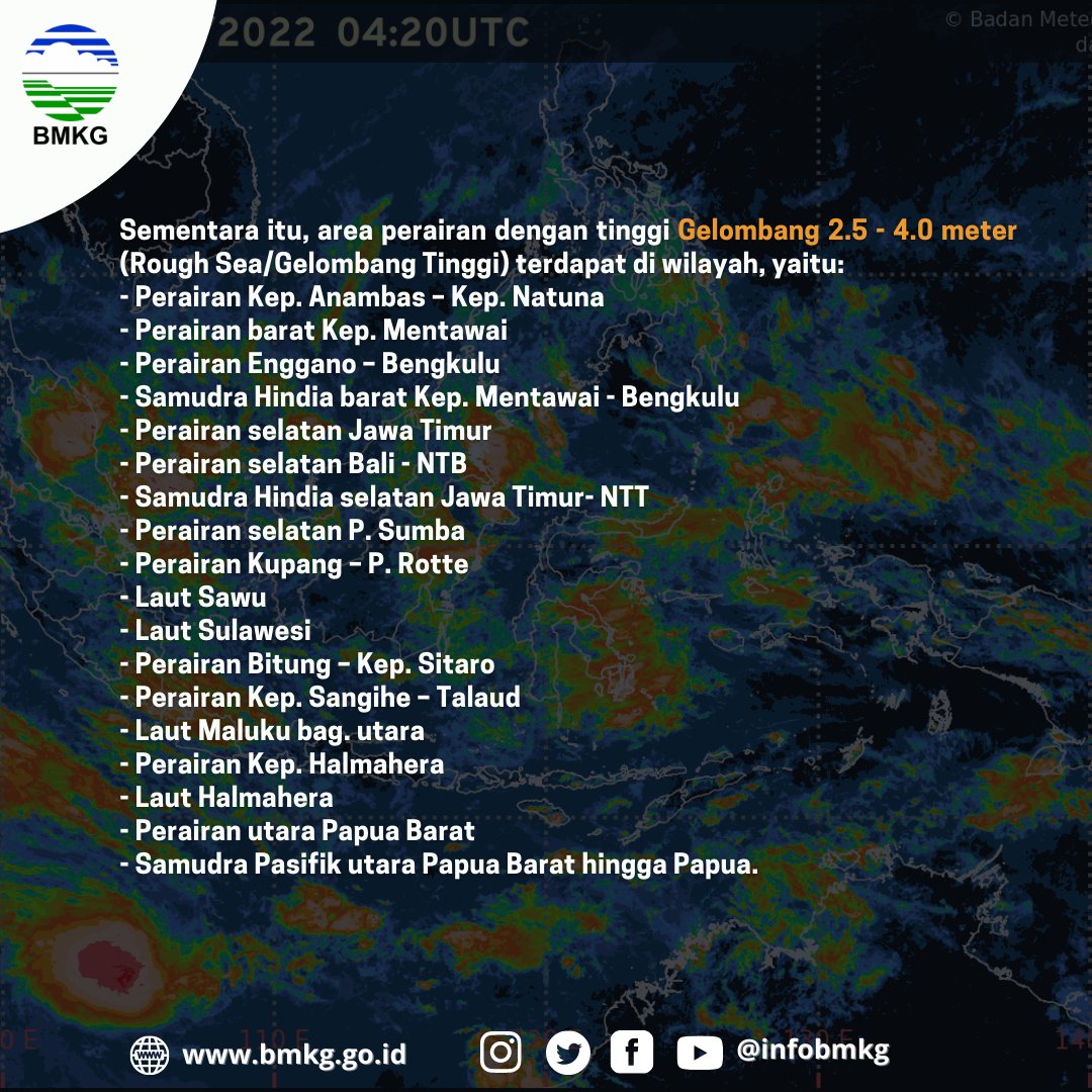 infoBMKG's tweet photo. Siapkan payungmu bestie ⛈️ https://t.co/DBmnyhoPoQ