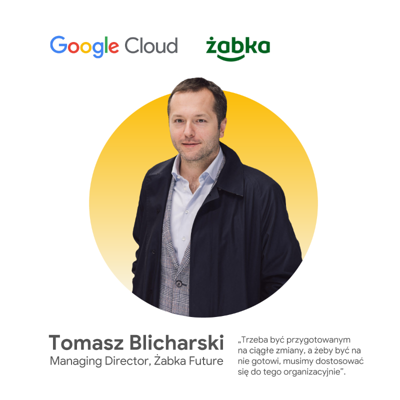 GoogleCloud_PL's tweet photo. 🎙️ Poznaj fenomen sieci @ZabkaPolska i dowiedz się, jak #AI oraz #ML mogą odmienić proces zakupowy 🛒 w nadchodzących latach. Obejrzyj odcinek #HelloCloud z Tomaszem Blicharskim, Dyrektorem Zarządzającym, Żabka Future. #ChmuraNa6