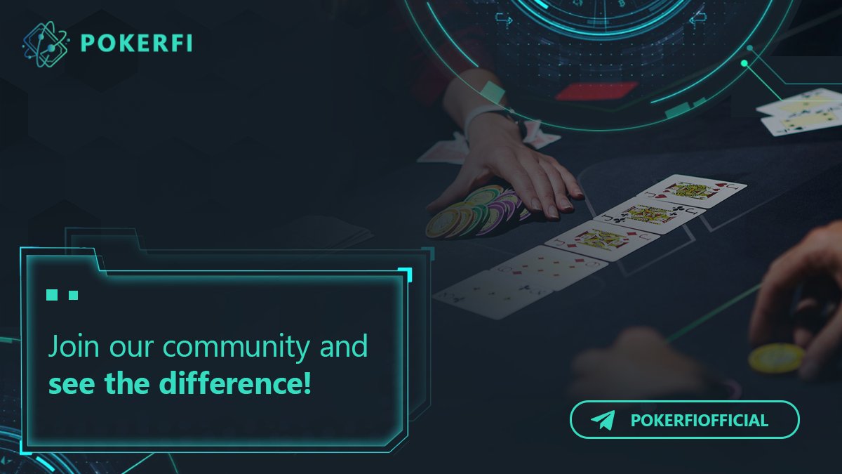 Join our #community and see the difference!

Telegram: t.me/PokerFi

$PKS #NFTs #PKS #Pokerfi #NFT