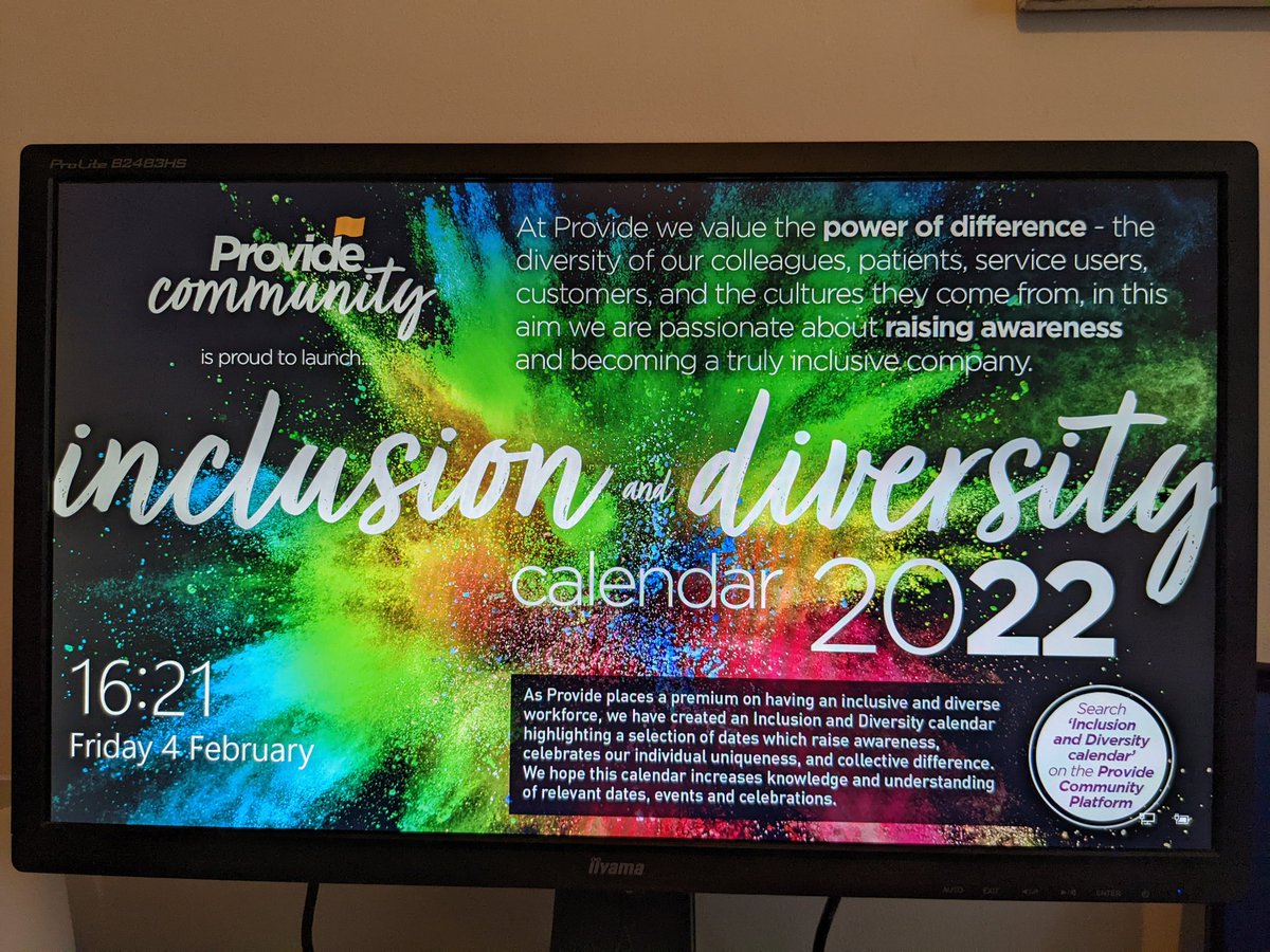 Really proud of <a href="/Provide_CIC/">Provide</a> Ethnic Minority Network in pulling together our 1st Inclusion and Diversity calendar showcasing diversity and raising awareness of other cultures ❤️🧡💛💚💙💜🤎🖤