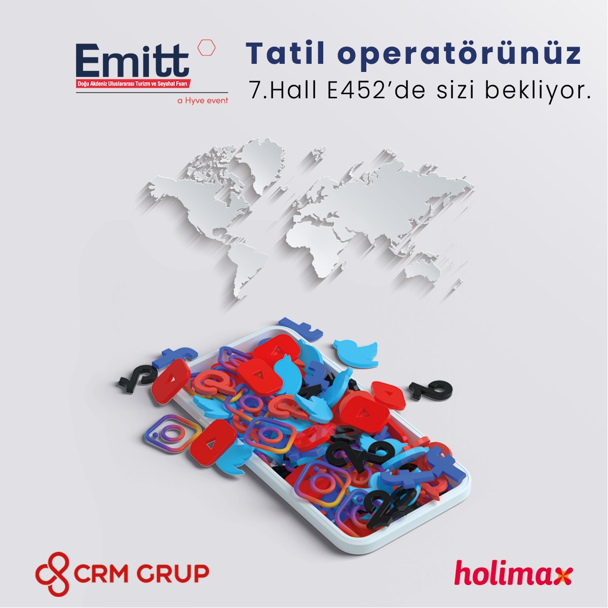 Türkiye'de turizm sektörüne farklı bir dinamik kazandıran, çok özel avantajları ve ödeme kolaylıklarıyla internet kullanıcılarının yoğun ilgi gösterdiği yepyeni tatil operatörü Holimax, EMITT'te 7. hall E452'de sizleri bekliyor.  🌟

#EMITT #Emitt2022 #crmgroup #holimax
