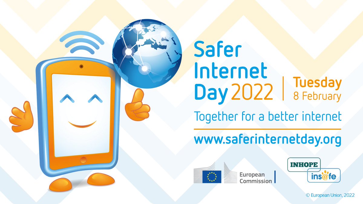 EU_HaDEA's tweet photo. Happy #SaferInternetDay !🎉

The campaign by @Insafenetwork promotes a safe use of #digital technology especially among children &amp; young people.
Today we shed light on @is4k and what they achieved through #CEFTelecom funding🔗https://t.co/qahpGDrYLD
#SID2022 #DíaDeInternetSegura https://t.co/9WQJKs68ar