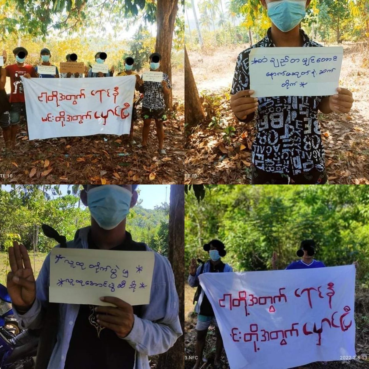 GiGi71908391's tweet photo. Anti-coup revolutionary strike in Tanintharyi's Dawei, Launglon. 🪧  #2022Feb8Coup #GlobalArmsEmbargo #WhatsHappeningInMyanmar https://t.co/0Da6ONZNkq