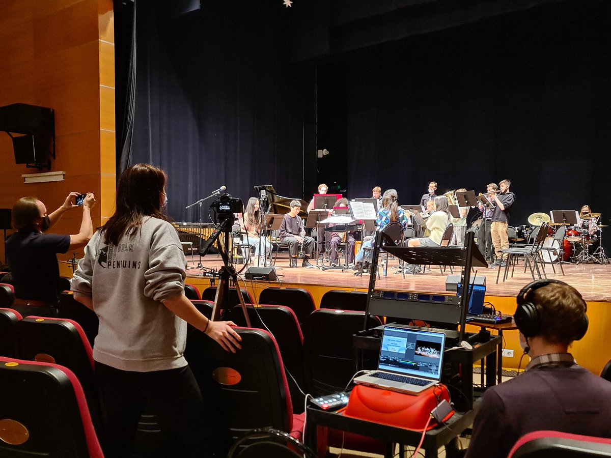 TeachingWithInk's tweet photo. It might be livestreamed (covid capacity restrictions) but the @AAS_Moscow HS band put on a great concert for our HS students today! Huge credit to our livestream team, as well as our band teacher Mr. Waltho, who made it all possible. #aasmoscow https://t.co/B33TJHIKXR