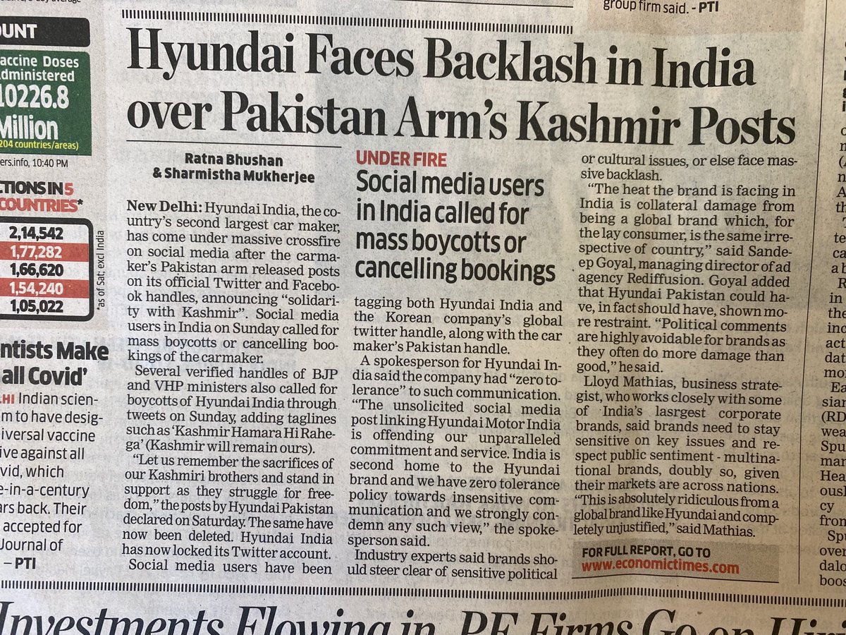 MinhazMerchant's tweet photo. Well before the Indian economy grows from $3 trillion in FY22 to $8 trillion in FY30, as international investment banks have projected, no global company will dare do a ⁦⁦⁦@Hyundai_Global⁩ or ⁦@kfc⁩ https://t.co/yNNZQZ6PES