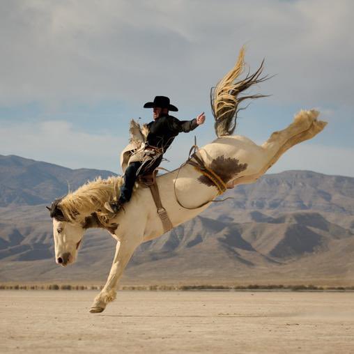 You may be cool, but you’ll NEVER be Kaycee Field spurrin down a 3x NFR buckin horse on the wide open Salt Flats.