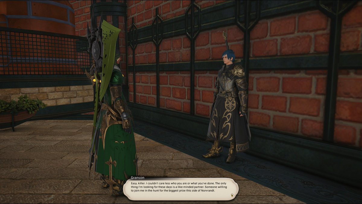 fourteenhare's tweet photo. #shadowhare also now I can do the tank role quest. I think this guy is flirting with me https://t.co/4JUSBELy2V