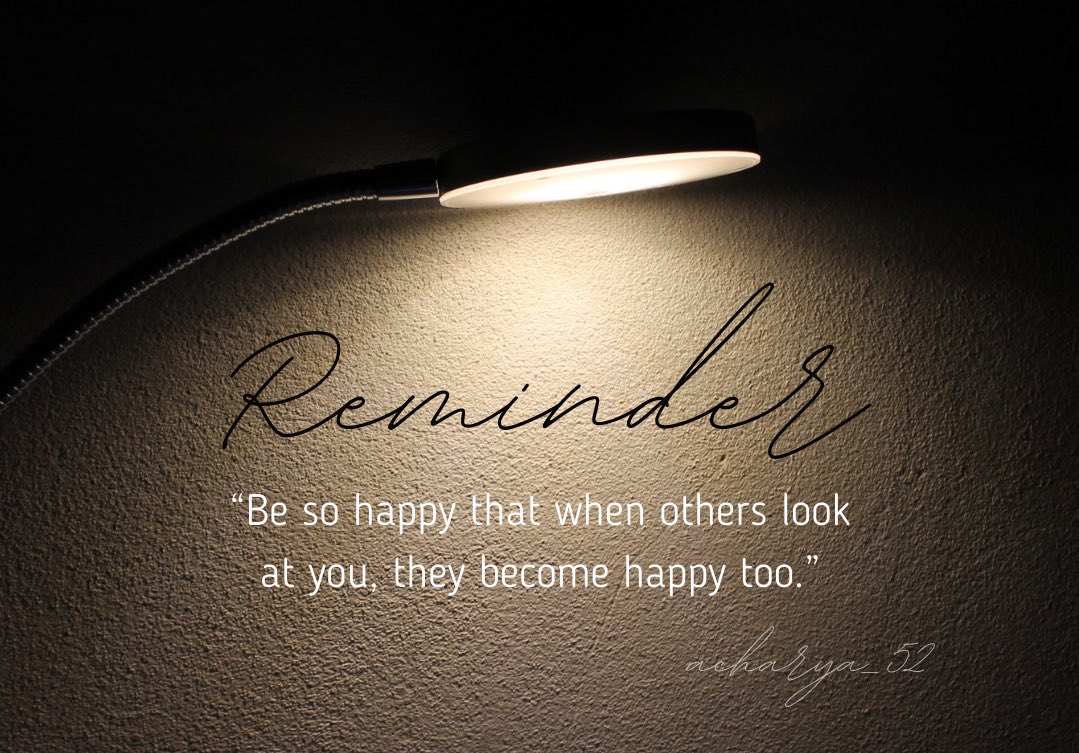 acharya_52's tweet photo. “Be so happy that when others look at you, they become happy too.” https://t.co/RWVyUkaRf2