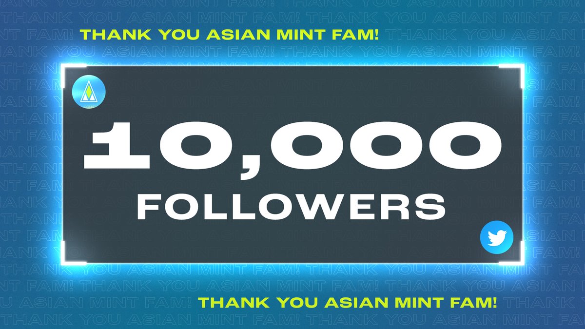 am_n3twork's tweet photo. We're extremely grateful to the Asian Mint fam for helping us reach 10k followers! To celebrate this milestone, we're doing a giveaway for 0.1 ETH!

To enter:
1. Like + RT + tag 3 friends
2. Follow @asian_mint 
3. Join us at https://t.co/5jJaZQ2a7A

Ends in 24 hours! Good luck! https://t.co/esREhmqAor