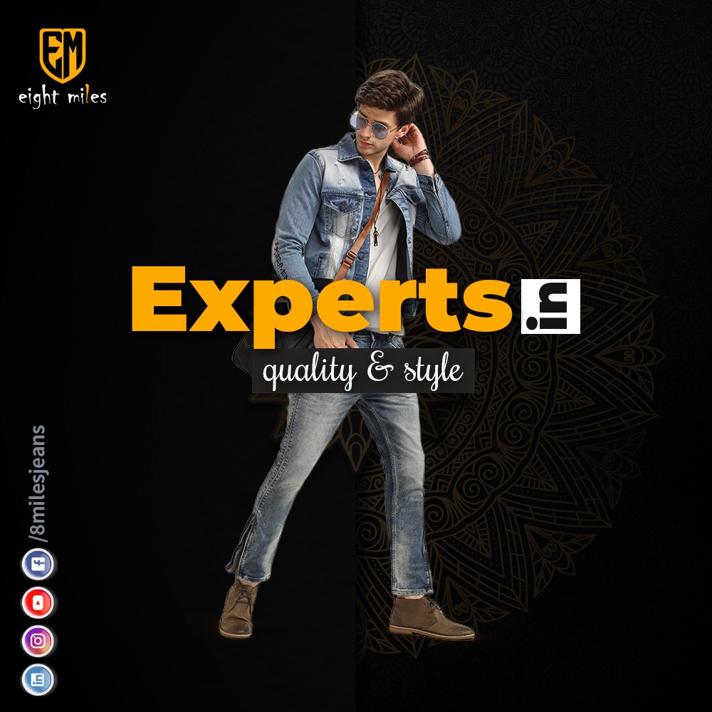 8milesjeans's tweet photo. At #EightMilesJeans, we love to #experiment &amp; that's how we're the most well-known #FashionCompany. Get your hands on all latest #styles today!

#8Miles #experts #quality  #fashion #trends #brandedjeansmanufacturer #jeansmanufacturers #jeansmanufacturersindelhi #jeans https://t.co/OgtPJYHc2i