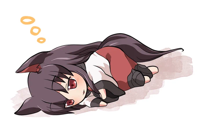 やる気無く地面に落ちてる家庭用おおかみ🐺 #おは東方 