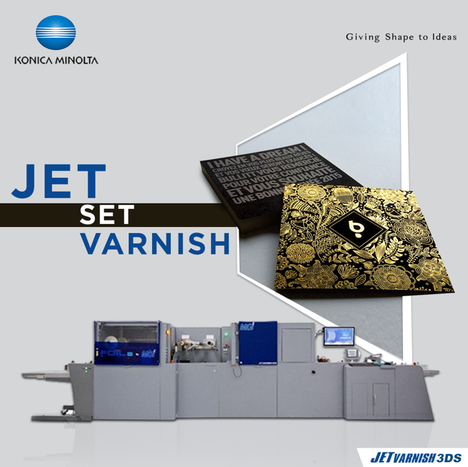 KonicaIndia's tweet photo. #KonicaMinolta always stays one step ahead to #empower businesses and help them #rethink possibilities. The #JETVarnish is designed to convert regular #printed output into high-margin spot #UV printed sheets and deliver unparalleled packaging.

Know more: https://t.co/EbAAEcc2d7 https://t.co/CAmECHQVjw