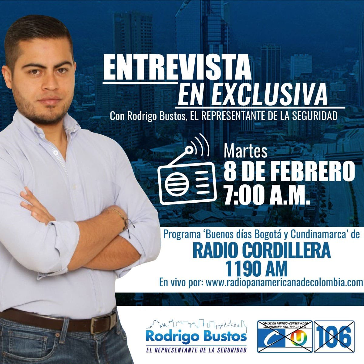 RodrigoBustosRo's tweet photo. Acompáñenme a este espacio en el que revisaremos temas claves para nuestra ciudad. Construimos a través del diálogo. #RodrigoBustos #C106 #ElRepresentanteDeLaSeguridad https://t.co/7pqtspTnxt