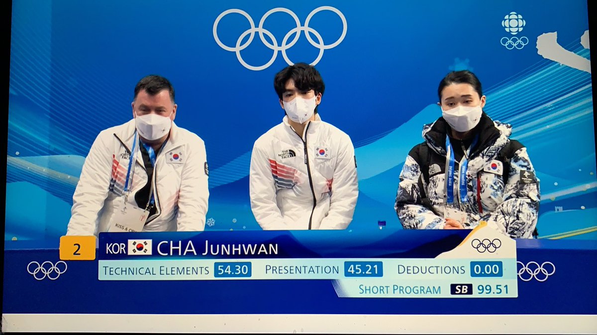 JhanviBhaskar's tweet photo. #BREAKING after #chajunhwan performance in the short program becomes second best , #YuzuruHanyu nowhere in the medal race for the short program of #WinterOlympics https://t.co/GIF8YdXpcW