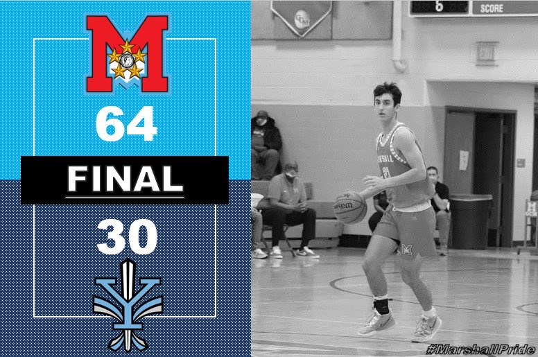 Marshall came away w/a big home win vs Yorktown Patriots tonight. GCM was led by SR <a href="/NassifEli/">Eli Nassif</a> w/20p on 9/10 shooting, while JR <a href="/matthewlnert04/">Matthew Lenert</a> finished w/11p &amp; 8r. <a href="/theadi23/">Adien Hrnjez</a> added 8p &amp; 12r. Statesmen concluded the regular season w/15-4 record (9-3 🔔 district).

#marshallpride