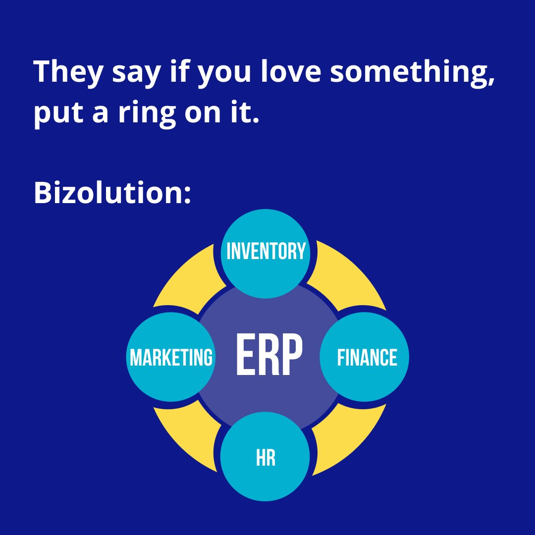BizolutionTech's tweet photo. Here’s a proposal on #ProposeDay 
Put a systematic ring over different departments of your business and make one database for all!

#erp #consulting #software #database https://t.co/y1ap1xtXGy