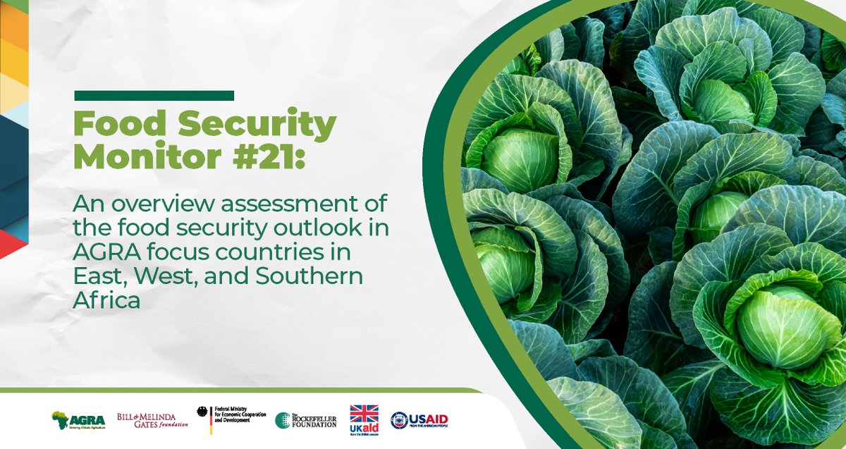 Our first #FoodSecurityMonitor in 2022 is here! The #AGRAFSM is one way that we make data available to key stakeholders to underpin evidence-based decision-making. 

Download your FREE copy via bit.ly/3LfM8xu #FSM