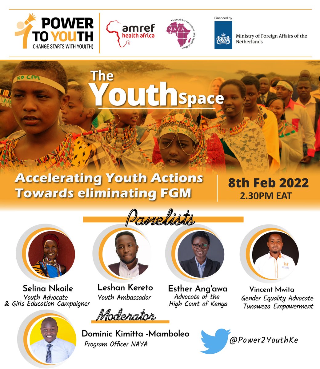 Issa vibe 💯❗❗❗

Join us in a heated 🔥 conversation 🕝 on the policy landscape and youth interventions towards ending #FGM #ZeroToleranceDay #KEYouthAgainstFGM   #Power2YouthKE
twitter.com/i/spaces/1vAxR…