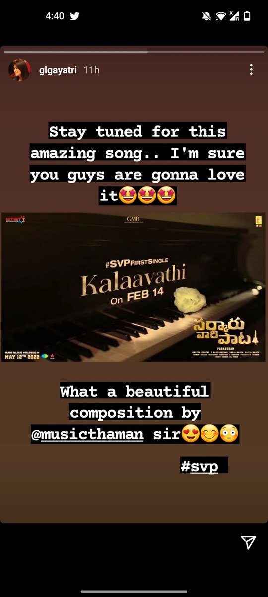 MaheshFanTrends's tweet photo. . @MusicThaman Music Team Members About #Kalaavathi Song 💕🎶

Full Song Releasing This FEB 14 ❤

#SarkaruVaariPaata @urstrulyMahesh 
@KeerthyOfficial @saregamasouth https://t.co/7rouRK2gJE