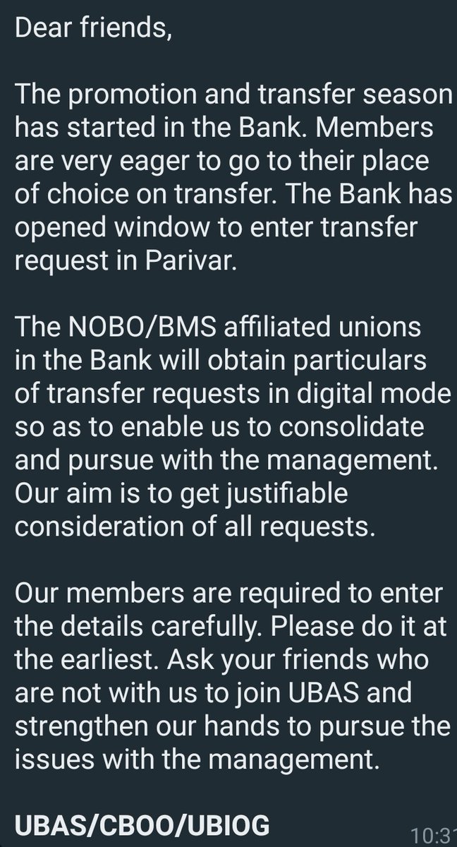 Union Bank Officers' Organisation tweet media