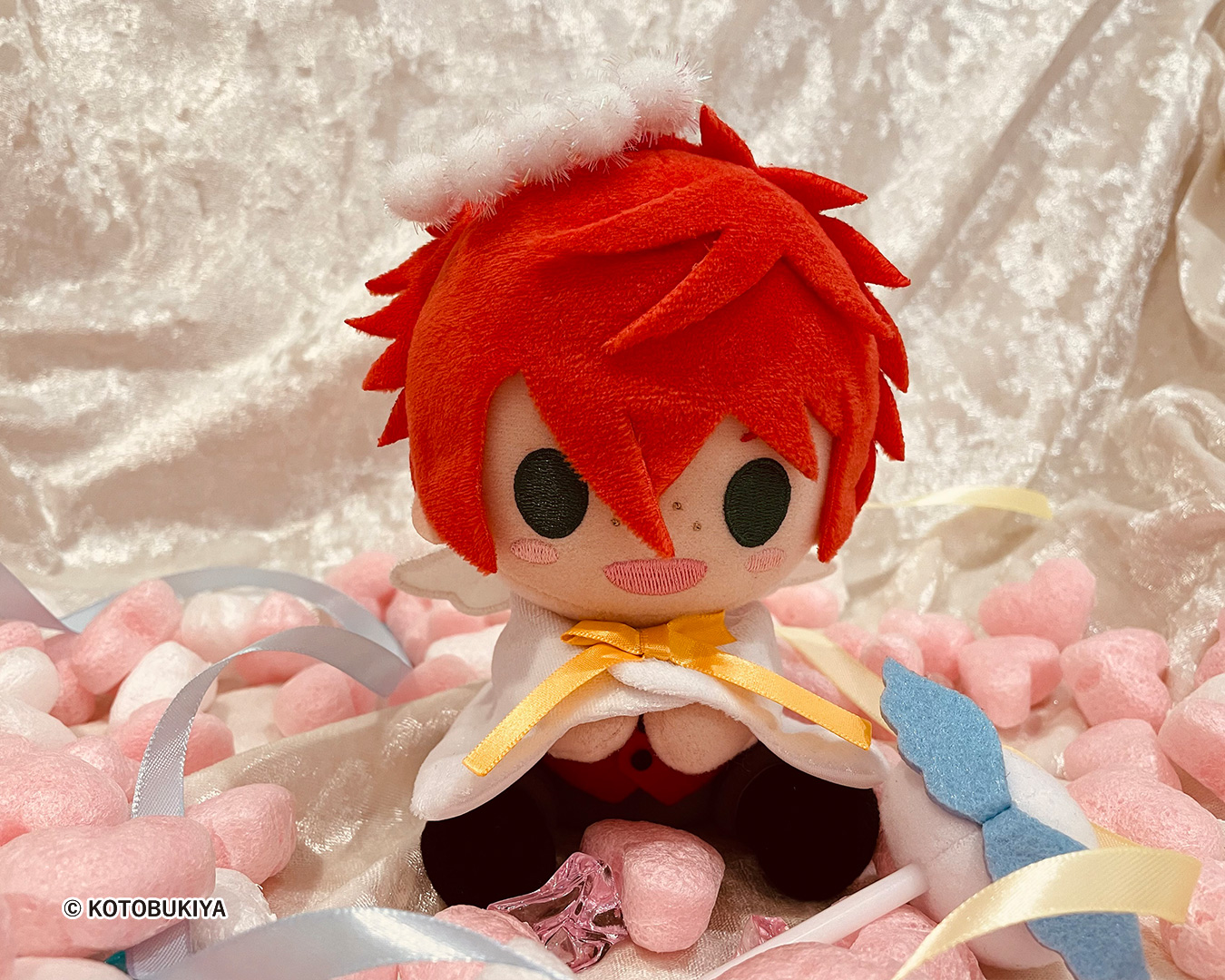 ぬい服セット 10cm対応 白黒ウェディング風ペア 天使と悪魔　8795 白黒 天使の翼両麺着ぬい服 ちびぐるみ 10cm ぬいぐるみ 2着