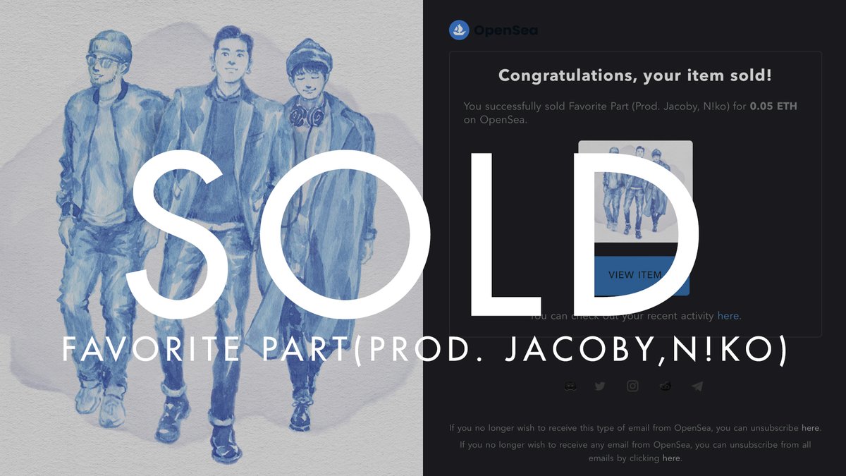 uniquetwt's tweet photo. Huge thanks to @woojaeoh_artist , @ArtistJoyJo for picking up my lastest works. Always an honor to be collected by fellow artists..!
Now one left! ✨"Here I Come (Prod. Choi)" 🎶
https://t.co/fkIoDkPZ8X
#NFTs #NFTCollection #NFTCommmunity #art #12ent #uniquelab https://t.co/xO1GCWkKDz