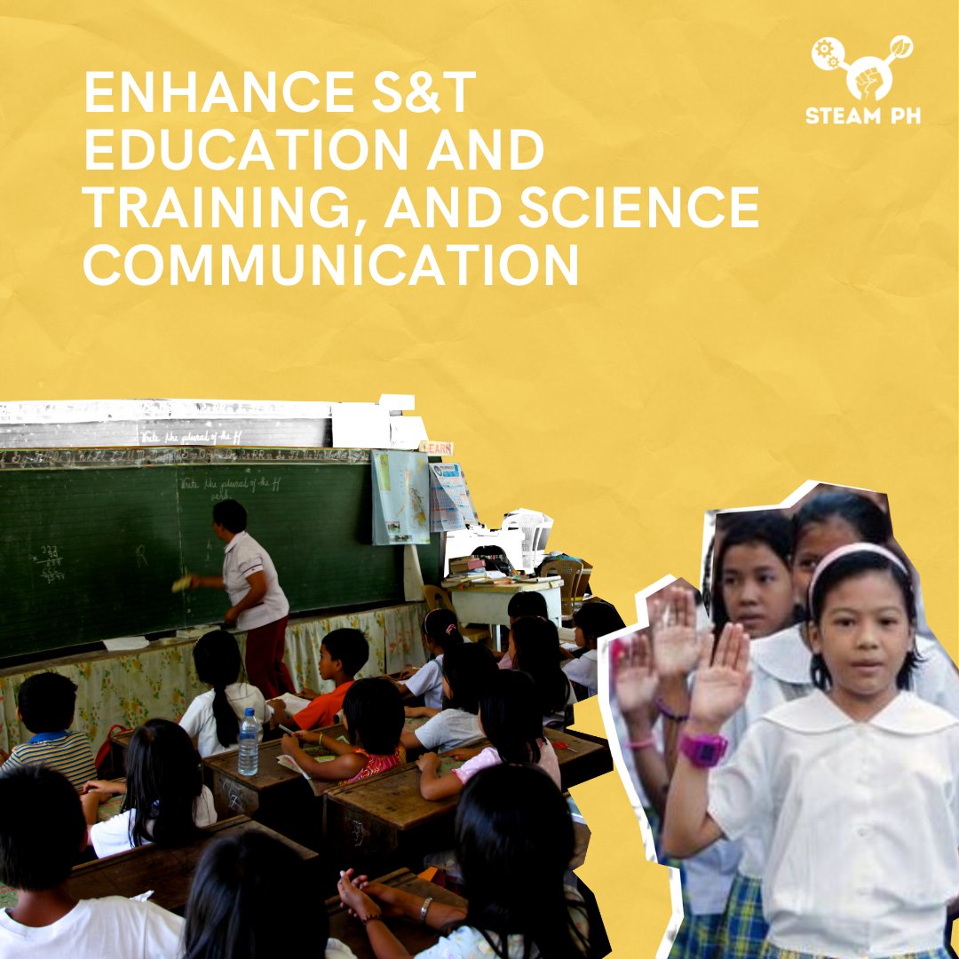 steam_phils's tweet photo. Enhance science and technology (S&amp;T) education and training, and science communication!

The shift to online learning has intensified the educational divide, &amp; has worsened the quality of STEM education due to compromised learning experiences.

Learn more: https://t.co/DoRhnvJFX5 https://t.co/jMoceYpv5H