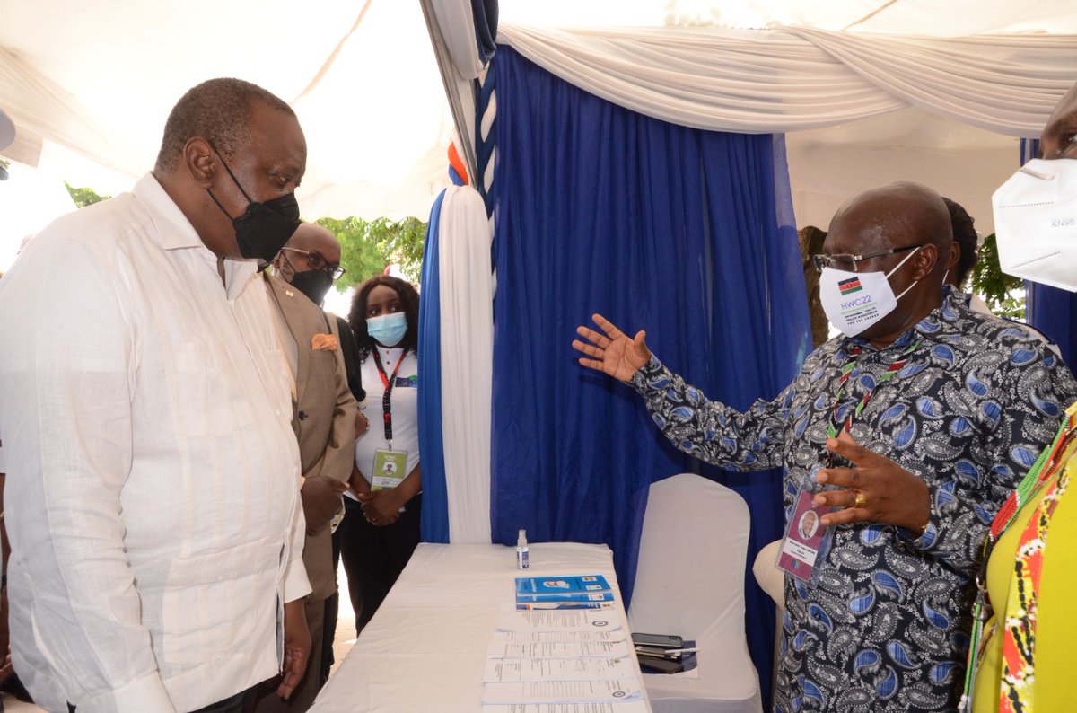 hwc2022's tweet photo. Yesterday H.E. President Uhuru Kenyatta C.G.H officially opened the inaugural Health Workforce Conference hosted by the Ministry of Health and Ministry of Education of Kenya with over 500 delegates from 24 countries in attendance 
#HWC2022  
@StateHouseKenya @MOH_Kenya https://t.co/1ozbVyHA50