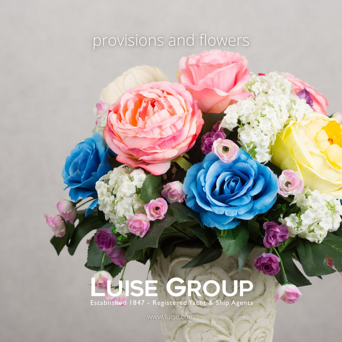 LuiseGroup's tweet photo. https://t.co/4HROmXZ1oF #provisions #floweers
The company, fully devoted and specialised in top brand provisioning can be sourced even on very short notice. Deliveries are carried out via refrigerated trucks providing the freshest and highest quality food, beverages and flowers https://t.co/libwD8SyIy
