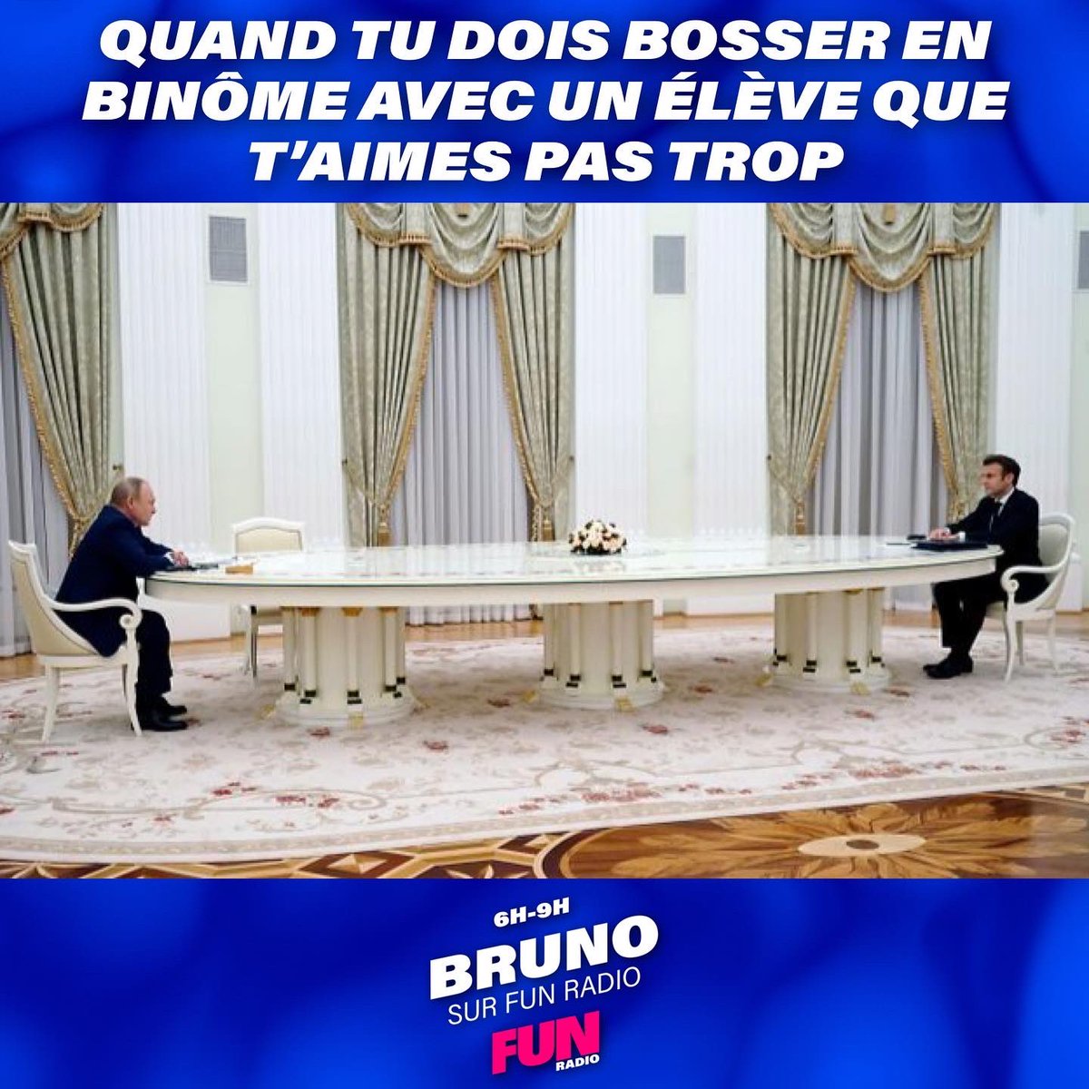 BRUNOFUNRADIO's tweet image. #BrunoFunRadio #Macronpoutine #table