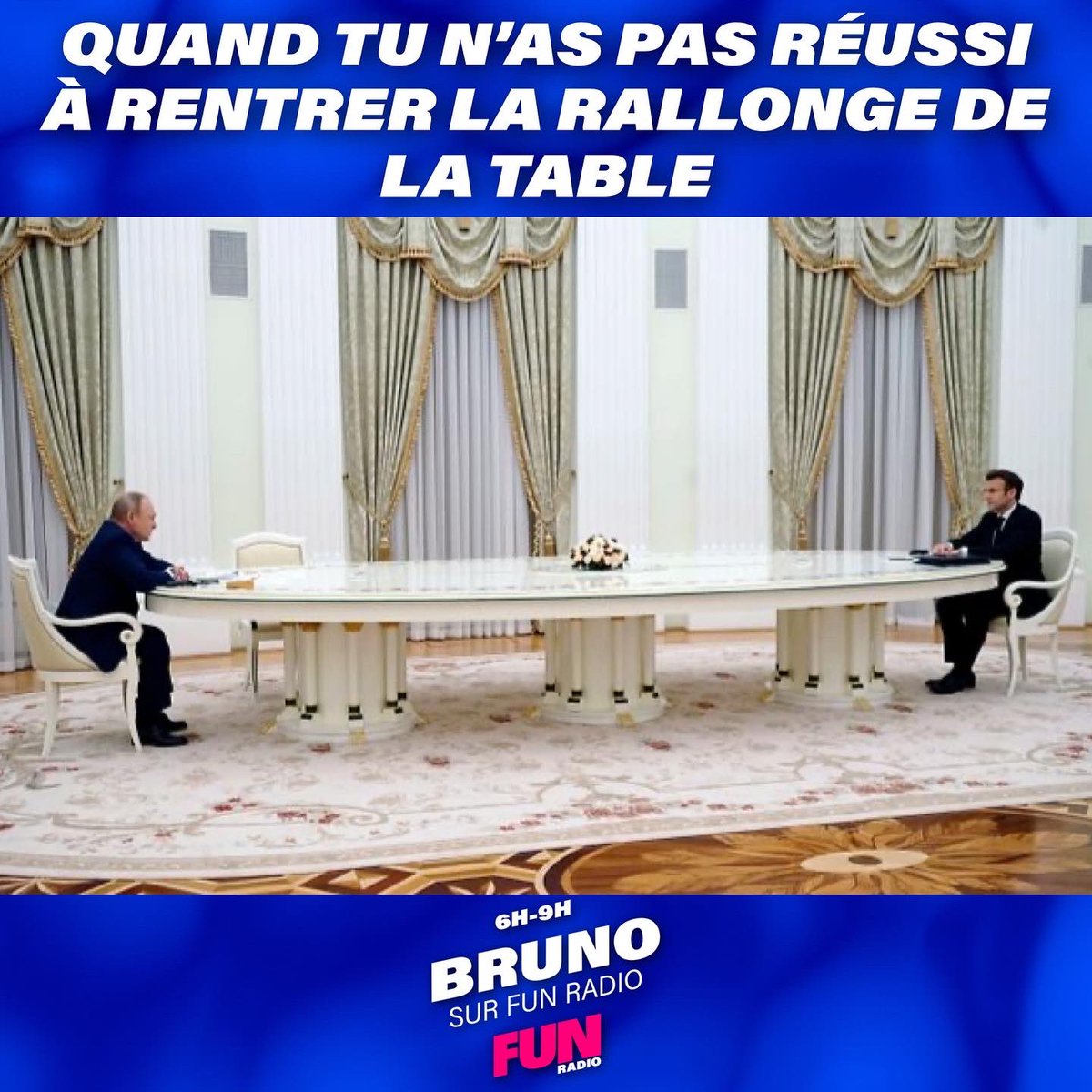 BRUNOFUNRADIO's tweet image. #BrunoFunRadio #Macronpoutine #table