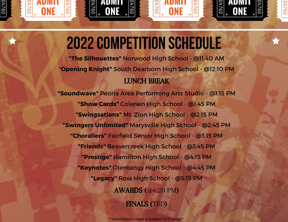 ColerainShow's tweet image. 🤩2022 Loveland Showfest🤩 We are very excited for our 1st comp of the 2022 Season!!
@NHS_Silhouettes @SDOpeningKnight @mtzswingsations @MarysvilleSC @fhschoraliers @bhs_choirs_ @HamiltonChoirs @OHS_Keynotes @legacy_ross @showchoirdotcom @CHS_Principals @nwlocal @coleraingameday
