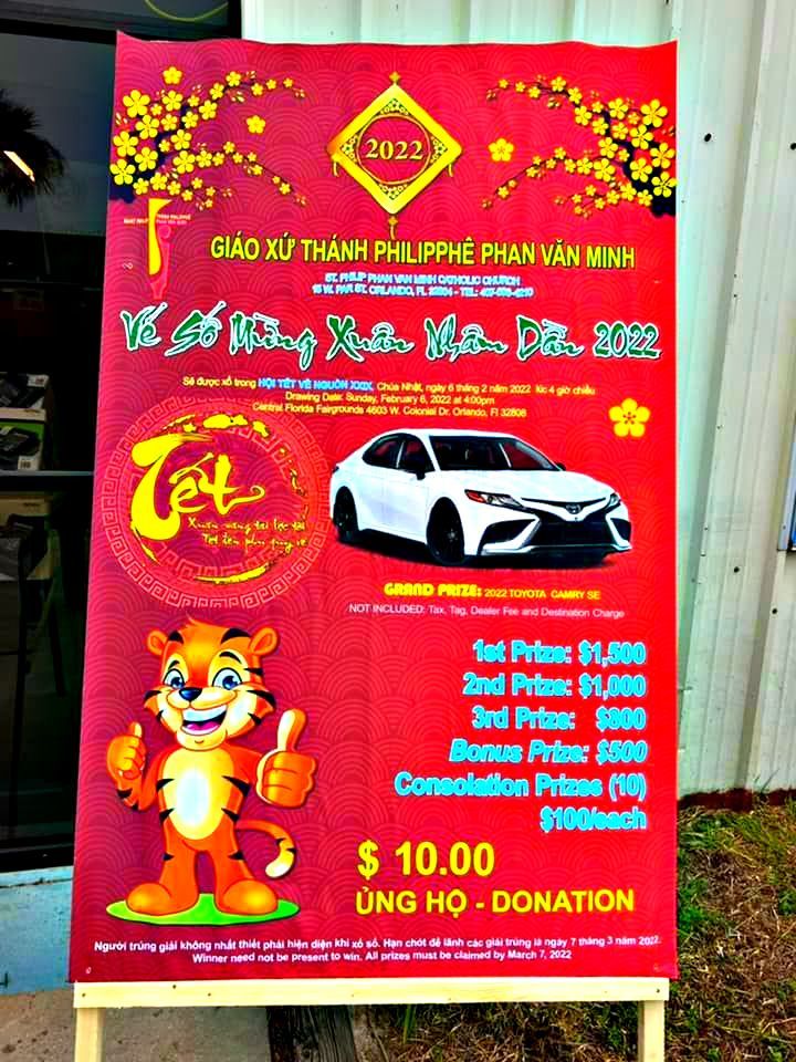 Congrads to the person that won a Brand New 2022 Toyota Camry SE at Tet Festival 2022 at The Central Florida Fairgrounds during the Vietnamese New Year.
#OrlandoFlorida #OrlandoFL #CentralFlorida #DowntownOrlando #CityofOrlando #Florida #Vietnam #VietnameseNewYear #Toyota