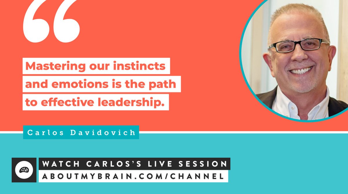 aboutmybrain's tweet photo. Join Carlos Davidovich on the #BrainFriendlyChannel! Topic: Are you a Biased Leader?
Details here๐
https://t.co/8c8Ae25sQ4
Post questions or contribute with a comment, our speakers will reply ๐ https://t.co/GeZkQcVHji