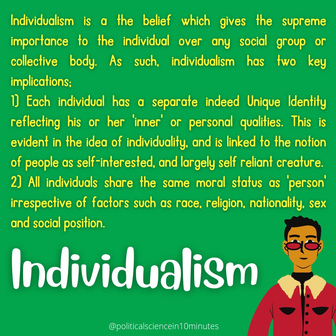 Pol_Science10's tweet photo. Individualism 
#individualism 
#politicalsciemcein10minutes
#politicalscience 
#upsc
#psir https://t.co/ULvxUYZRc0