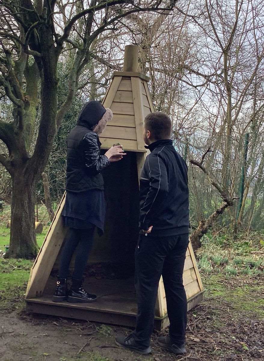 ALS_KS4's tweet photo. Yesterday, Samoa class went outdoors to check on our bug hotels. We noticed some bugs had created their own habitats inside our hotel, and even saw spider webs attached! #newvisitors @AbbotsLeaSchool https://t.co/q4bKJuyX6b