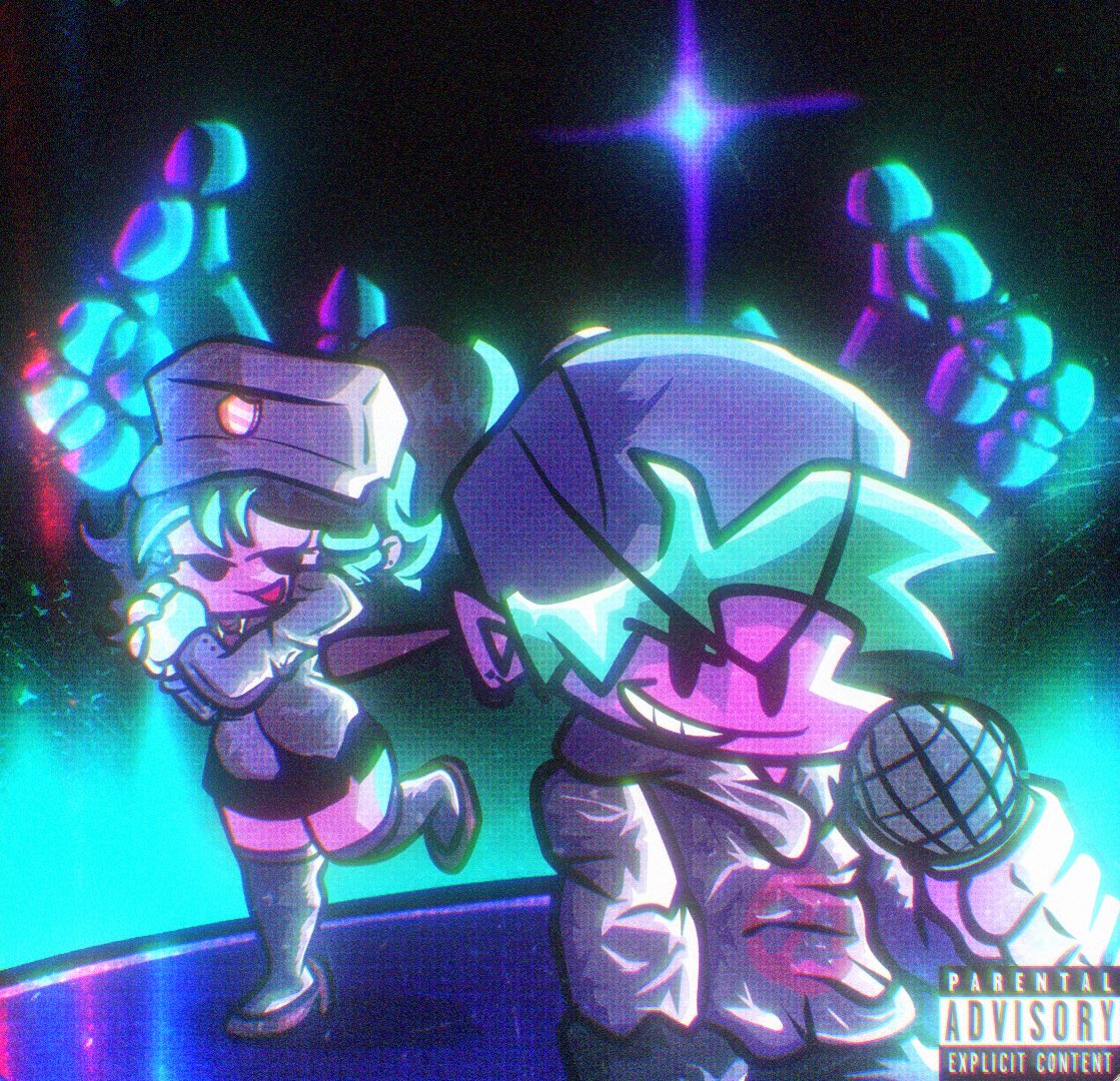 TheOGFazFilms's tweet photo. Gonna post this on main since I am super duper proud of it. It’s for @FunkyFrights the promo art and what our bf and gf look like. Me and @duderudyy did this together, I did the bf and gf sprites and designs he did the bg, springtrap, and the editing!
#fnf #funkyfrights #fnaf https://t.co/AaG1r1qTNc