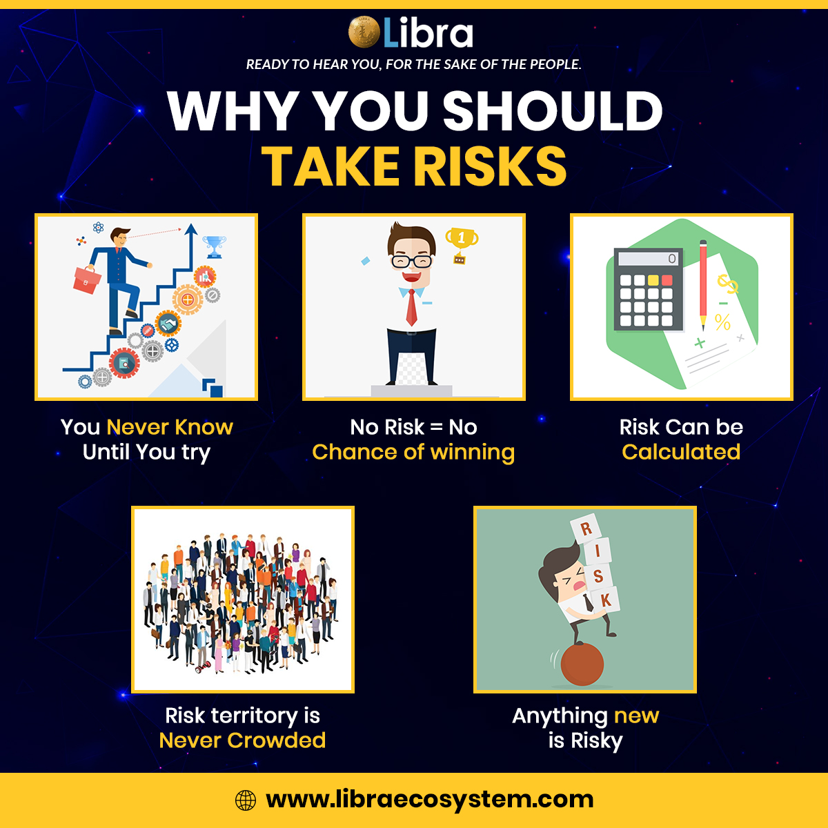 🤔Why you should take risks

#libracoin #cryptotrading #crypto #cryptoinvesting #investing #libraecosystem #cryptoinvestors #investor #cryptotrader #cryptoinvestment #cryptocurrency